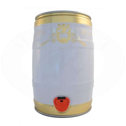 Easykeg hordó 5 literes, fehér-arany