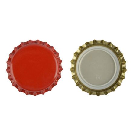 Vörös színű sörös kupak 100 db 26 mm-es